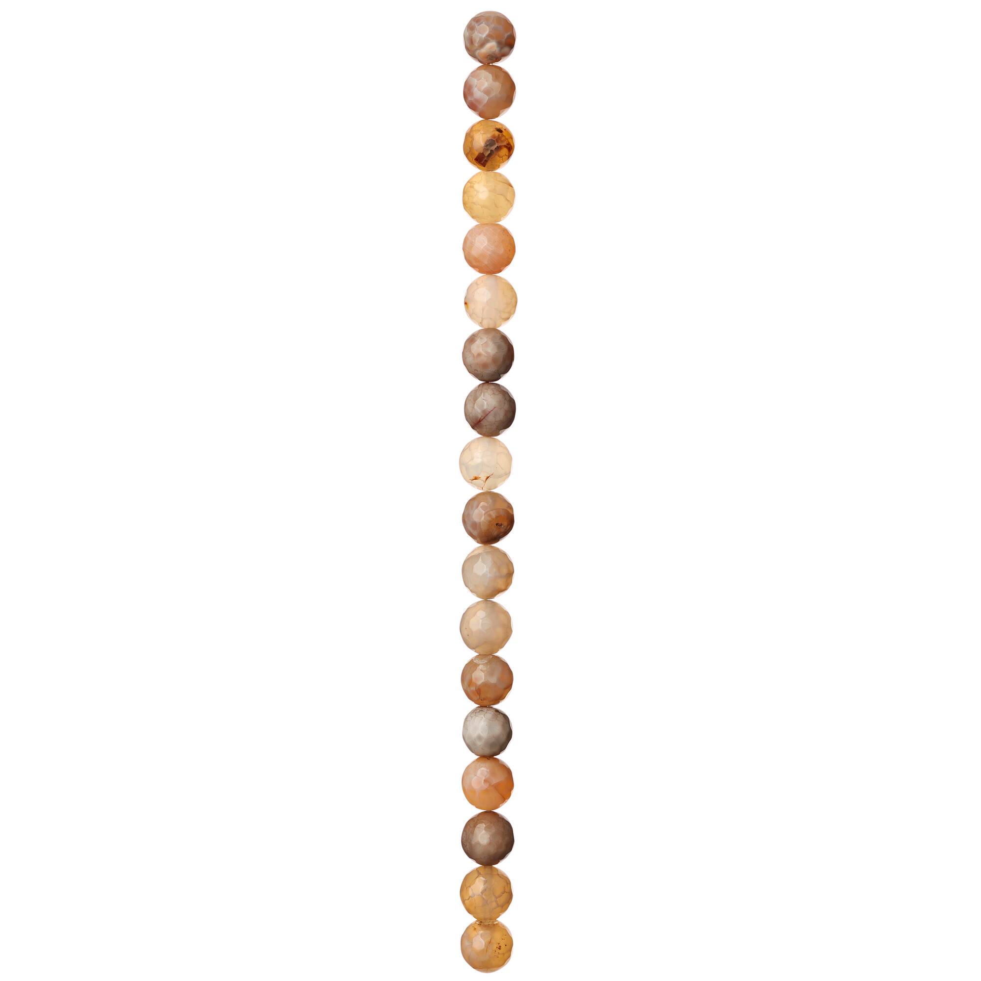 Neutral Mix Agate Round Beads, 10mm by Bead Landing™
